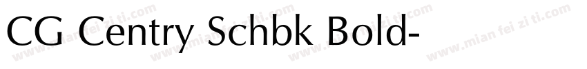 CG Centry Schbk Bold字体转换